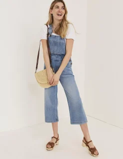 FatFace Clayton Dungarees Light Wash Hot