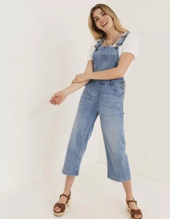 FatFace Clayton Dungarees Light Wash Hot