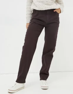 FatFace Cleo Canvas Barrel Leg Chino Purple Outlet