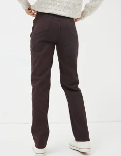 FatFace Cleo Canvas Barrel Leg Chino Purple Outlet