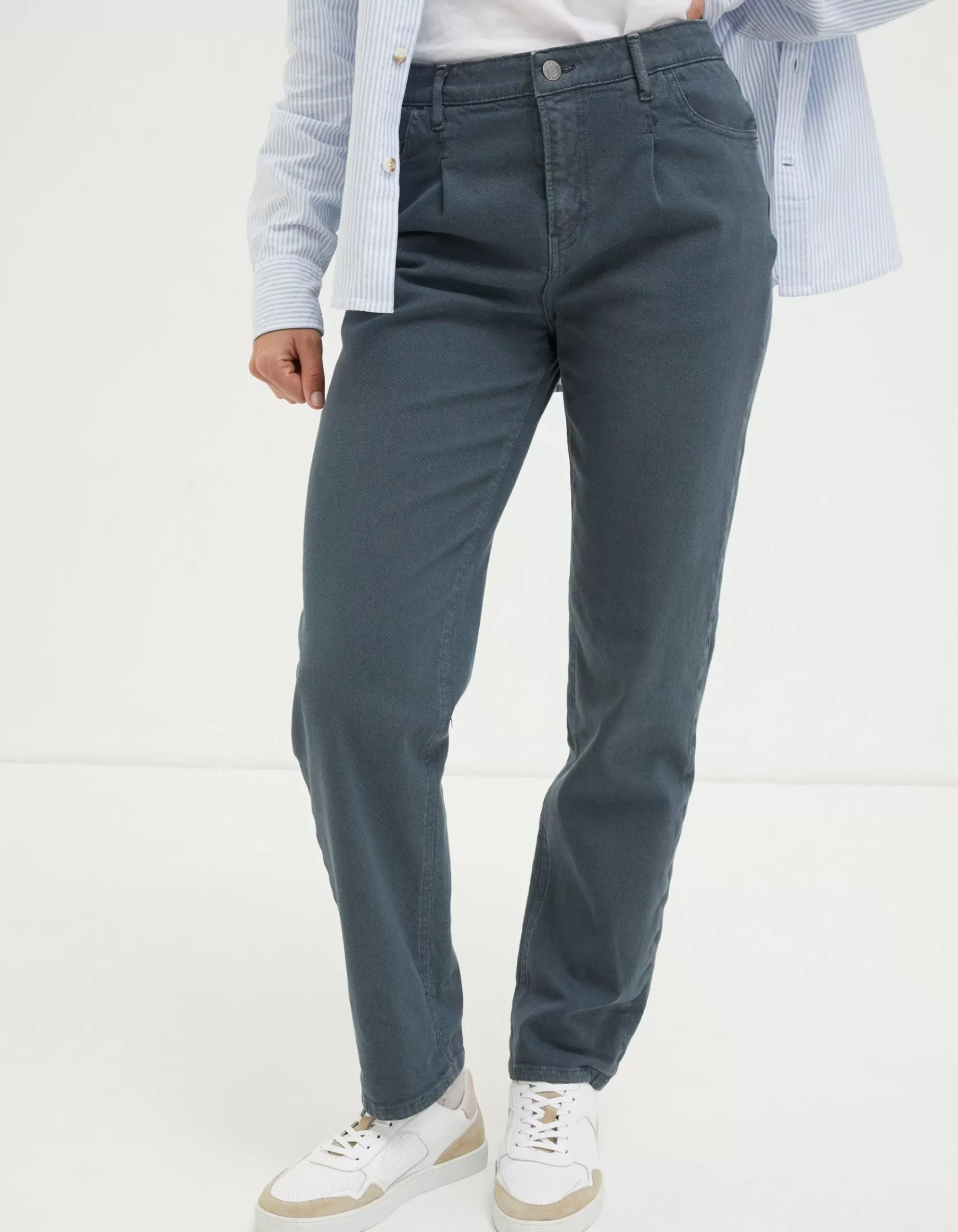 FatFace Cleo Canvas Barrel Leg Chino Blue