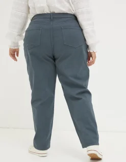 FatFace Cleo Canvas Barrel Leg Chino Blue