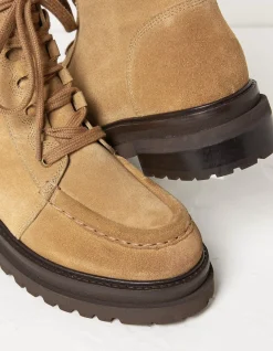 FatFace Clover Suede Apron Ankle Boot Tan Online