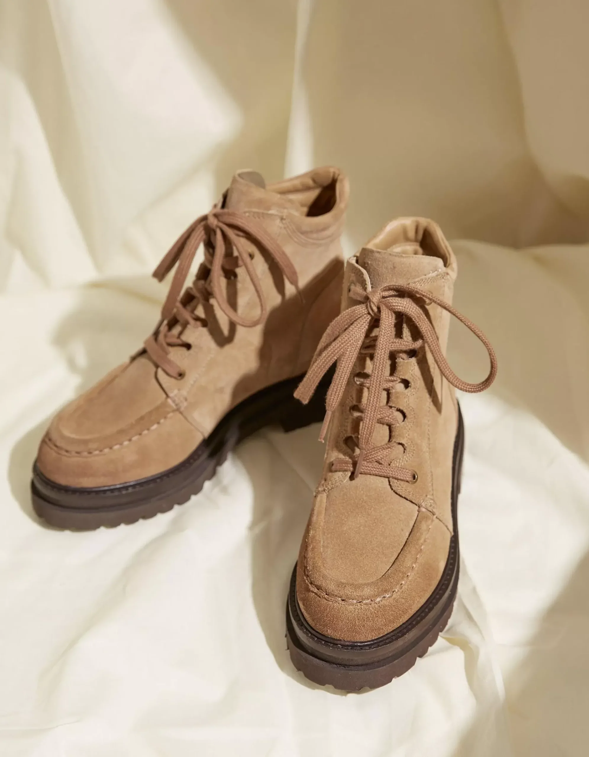 FatFace Clover Suede Apron Ankle Boot Tan Online