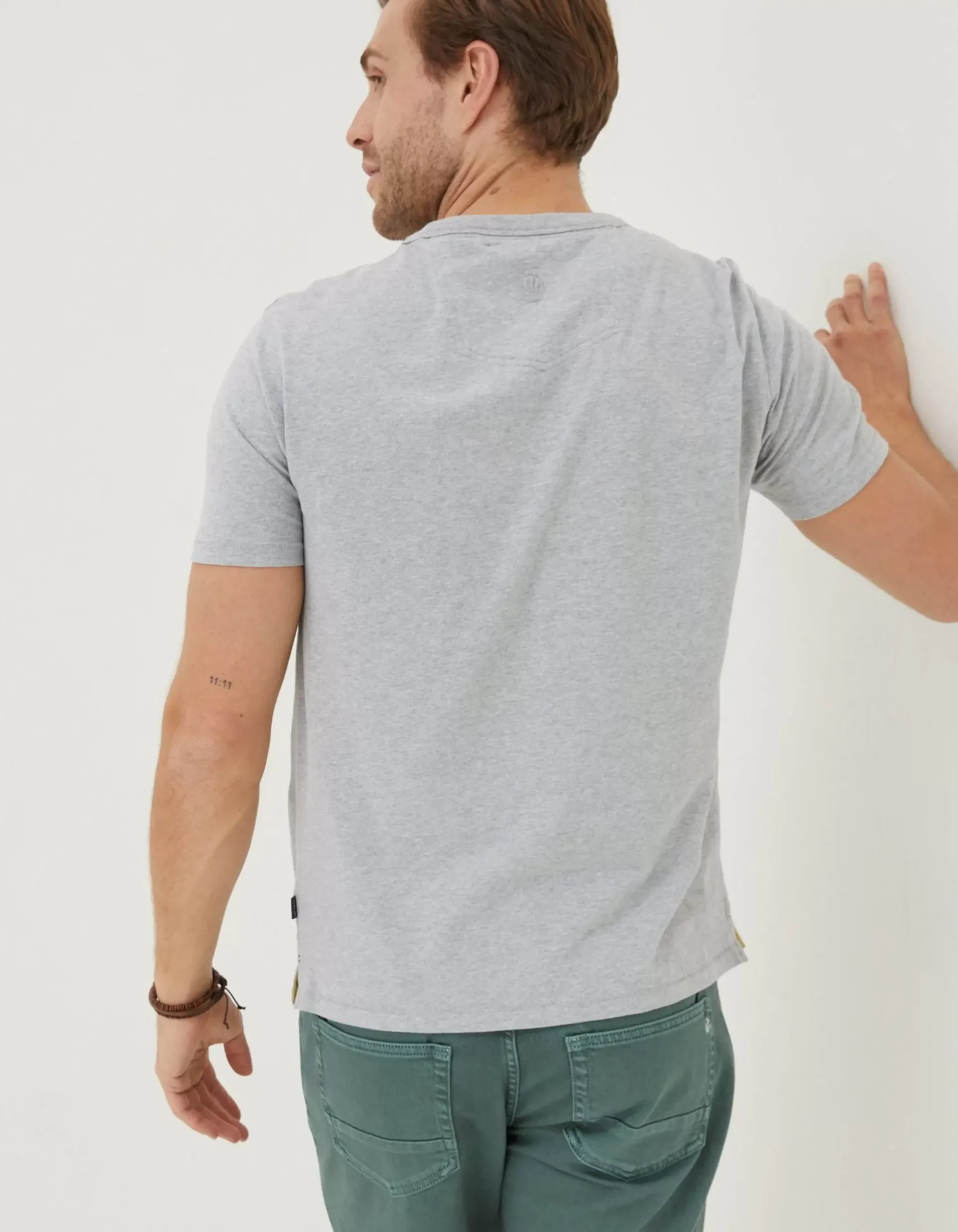 FatFace Coast Is Clear T-Shirt Grey Marl Hot