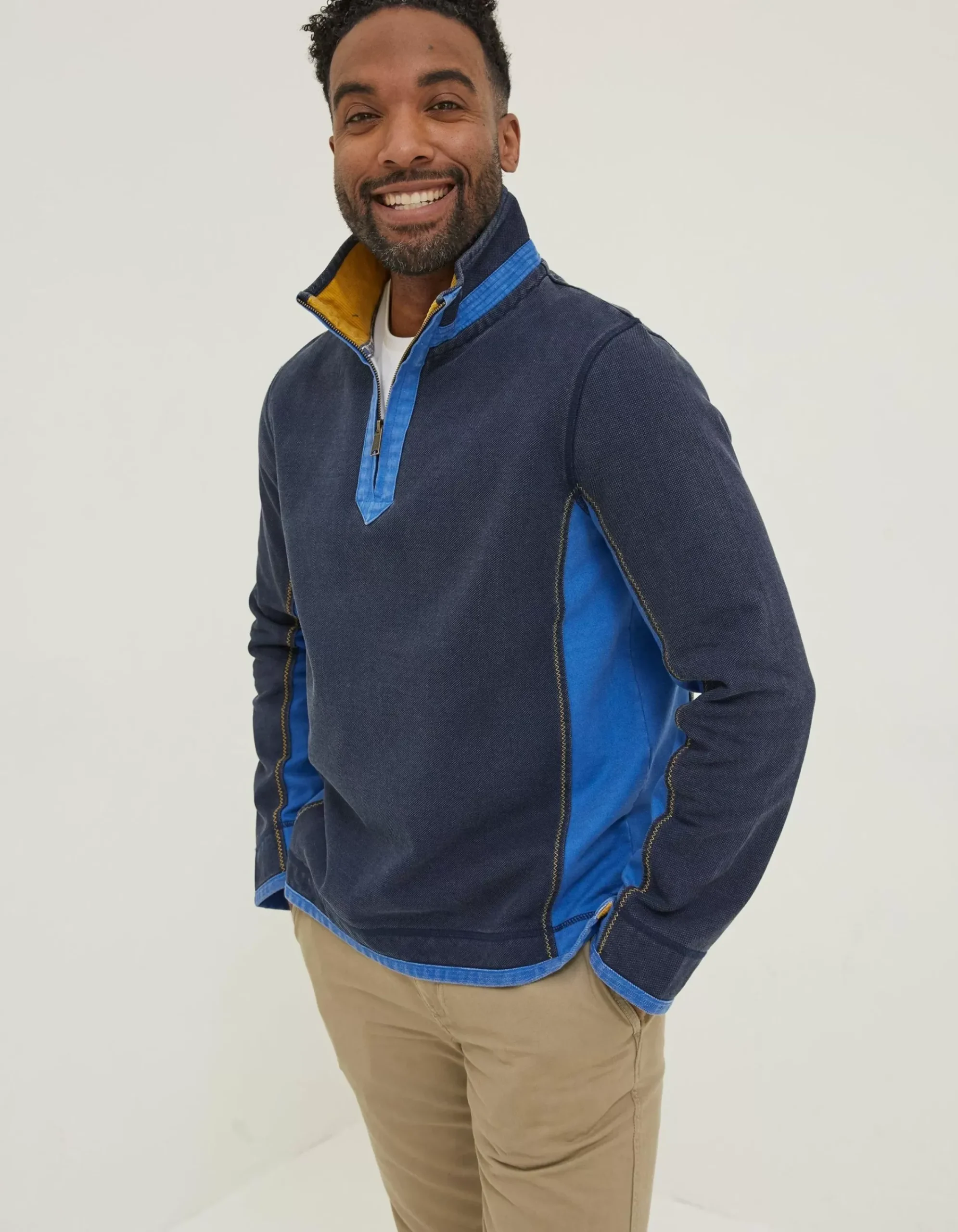FatFace Colour Block Airlie Sweatshirt Navy Best