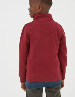 FatFace Colourblock Half Neck Sweat Navy Outlet