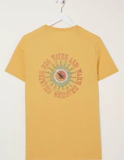 FatFace Compass T-Shirt Washed Yellow Online