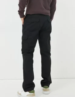 FatFace Corby Ripstop Cargo Trousers Washed Black Discount