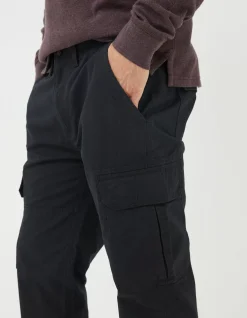 FatFace Corby Ripstop Cargo Trousers Washed Black Discount