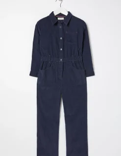 FatFace Cord Jumpsuit Navy Clearance