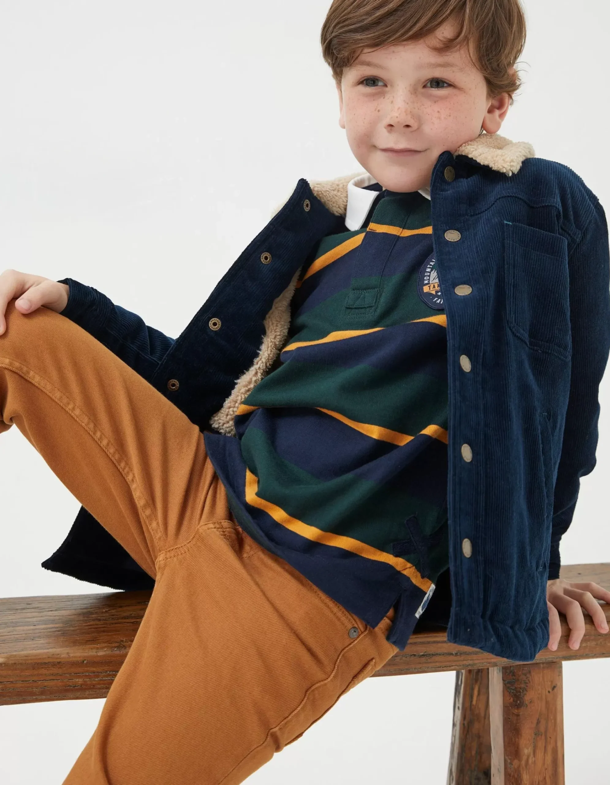 FatFace Cord Shacket Navy