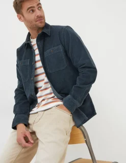 FatFace Cord Utility Shirt Navy Hot