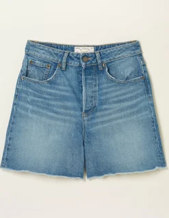FatFace Courtney Cut Off Denim Mid Blue Outlet