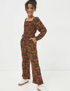 FatFace Daisy Floral Print Jumpsuit Multi Clearance