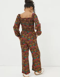 FatFace Daisy Floral Print Jumpsuit Multi Clearance