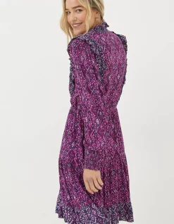 FatFace Darcey Ikat Geo Dress Bright Pnk