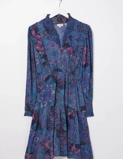 FatFace Darcey Mosaic Geo Dress Navy Best