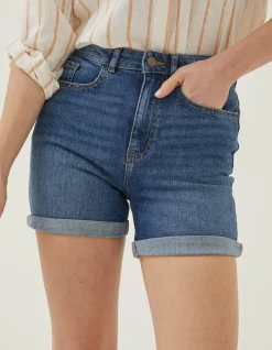 FatFace Darley Denim Shorts Mid Blue Outlet