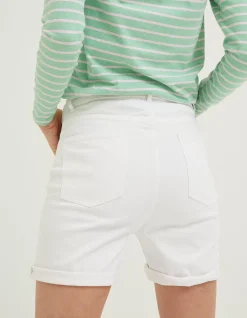 FatFace Darley Denim Shorts White Discount
