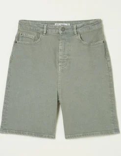FatFace Darley Denim Shorts Khaki Green Outlet