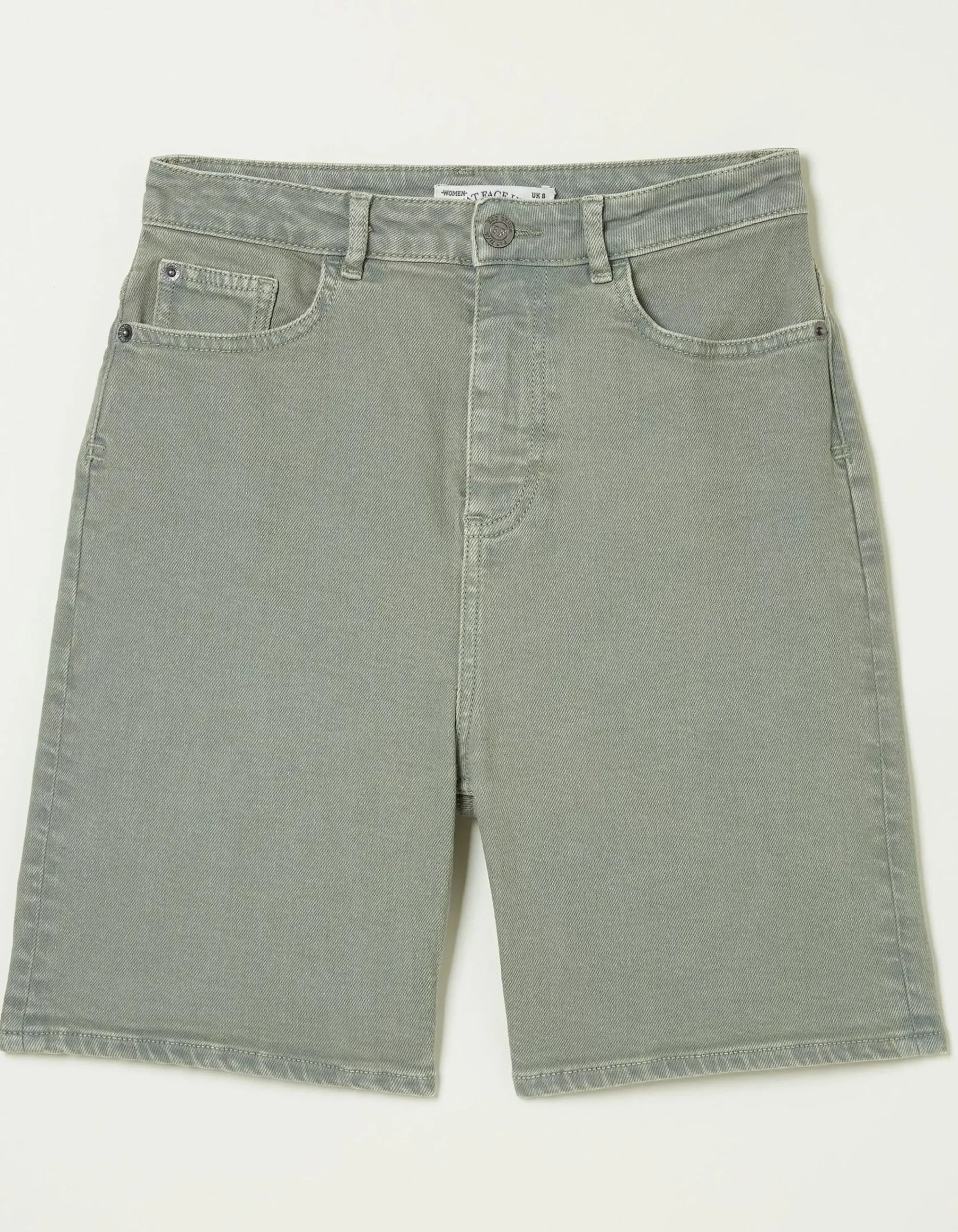 FatFace Darley Denim Shorts Khaki Green Outlet