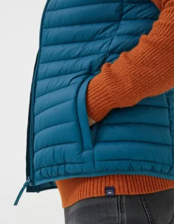 FatFace Dartmouth Gilet Teal Blue Discount