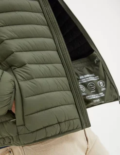 FatFace Dartmouth Puffer Jacket Khaki Green Clearance