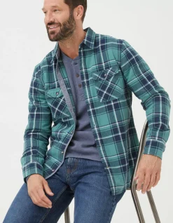 FatFace Dawley Check Shirt Teal Green Online