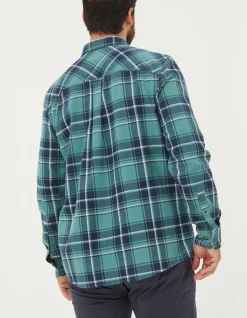 FatFace Dawley Check Shirt Teal Green Online