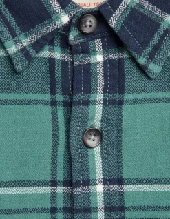 FatFace Dawley Check Shirt Teal Green Online
