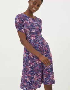 FatFace Delilah Spot Jersey Dress Navy