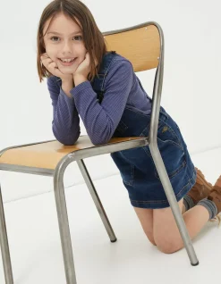 FatFace Denim Pinny Denim Blue Outlet