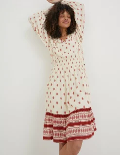 FatFace Devin Bandana Dress Ivory Online