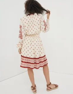 FatFace Devin Bandana Dress Ivory Online