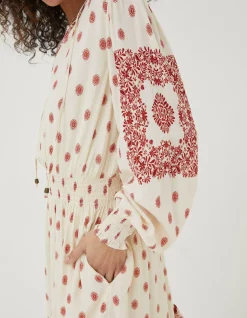 FatFace Devin Bandana Dress Ivory Online