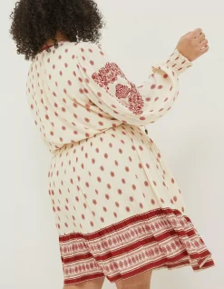 FatFace Devin Bandana Dress Ivory Online