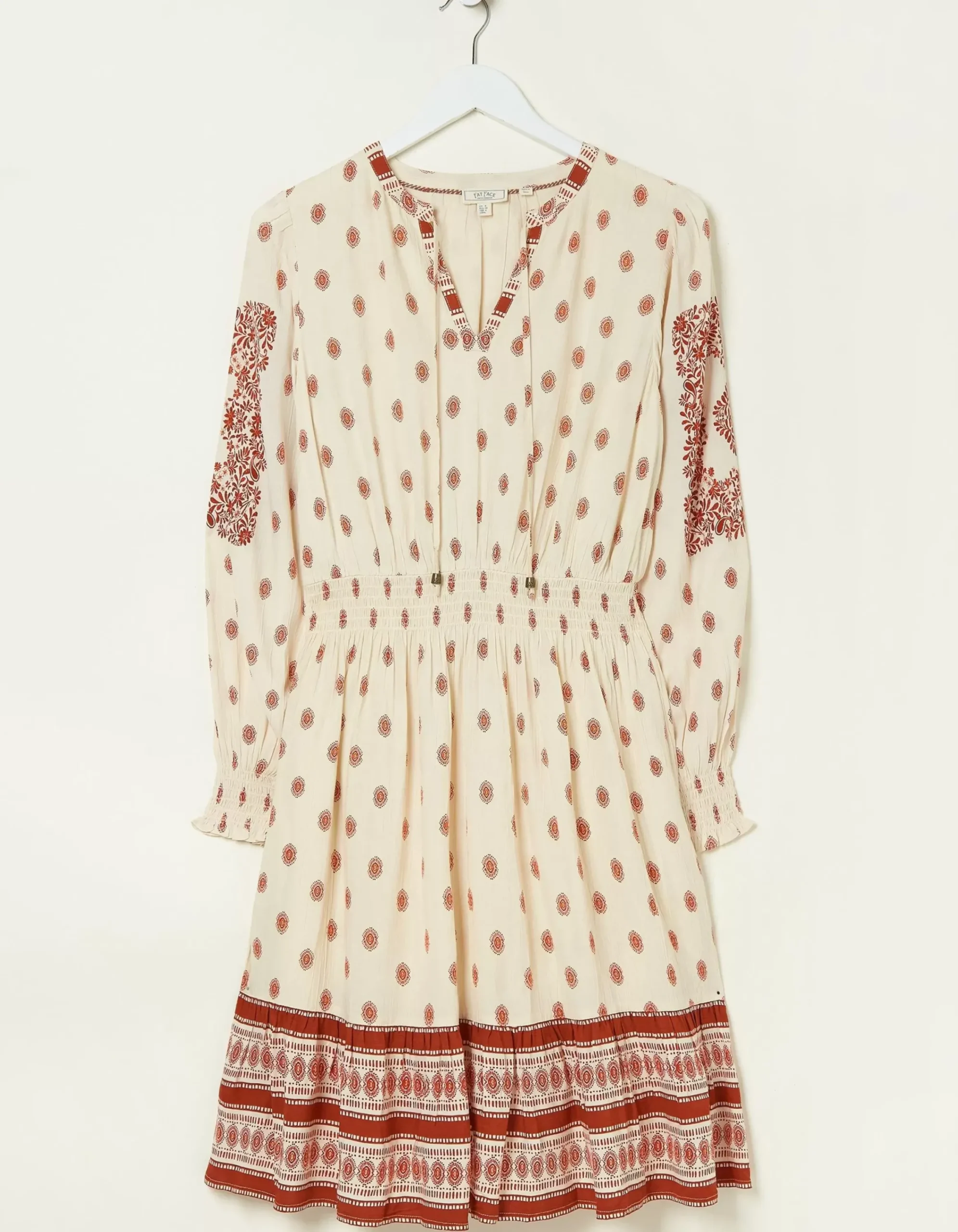 FatFace Devin Bandana Dress Ivory Online