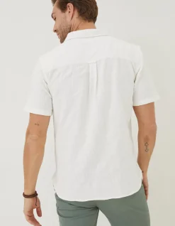 FatFace Dimson Textured Shirt Off White