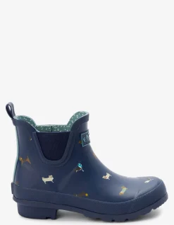 FatFace Dog Print Ankle Wellies Navy Discount