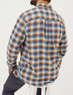 FatFace Downe Ombre Check Blue Discount