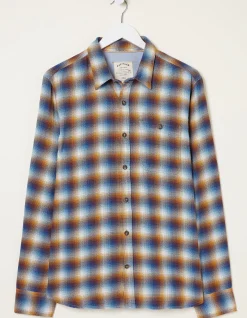 FatFace Downe Ombre Check Blue Discount