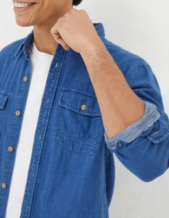 FatFace Drayton Indigo Shirt Dark Denim Blue Online