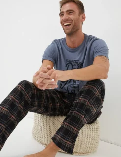 FatFace Dundee Check Pyjama Bottoms Black Best