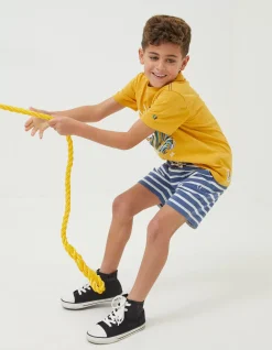 FatFace Eddie Stripe Sweat Shorts Blue Outlet