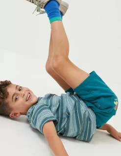 FatFace Eddie Sweat Shorts Teal Green Clearance