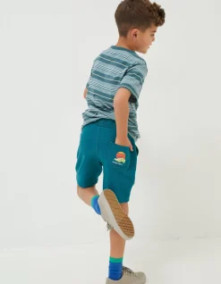 FatFace Eddie Sweat Shorts Teal Green Clearance