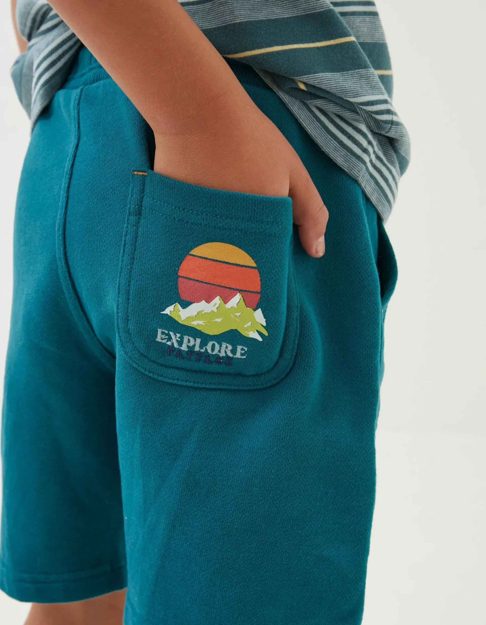 FatFace Eddie Sweat Shorts Teal Green Clearance