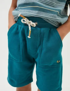 FatFace Eddie Sweat Shorts Teal Green Clearance