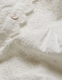 FatFace Elianna Broderie Cami White New